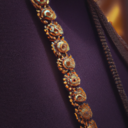 תמונה מוגברת של שרשרת זהב 14K המציגה את העיצוב המורכב שלה