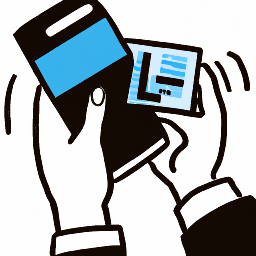 איור של אדם המשתמש בסמארטפון שלו כדי לסרוק את כרטיס האירוע התומך ב-NFC שלו.